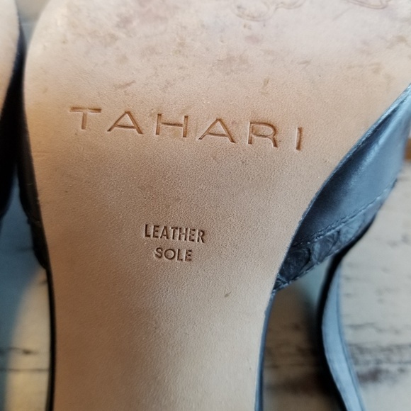 TAHARI sling back, black leather - Picture 6 of 8